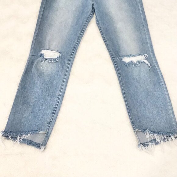 FRAME 27 Le Original High Rise Straight  Cropped Women’s Jeans Distressed McLane - Picture 4 of 13